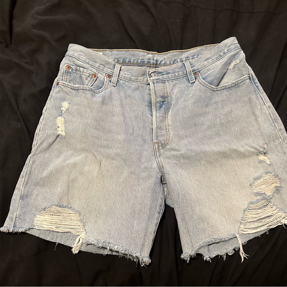 Levi’s 501 Distressed Denim Shorts